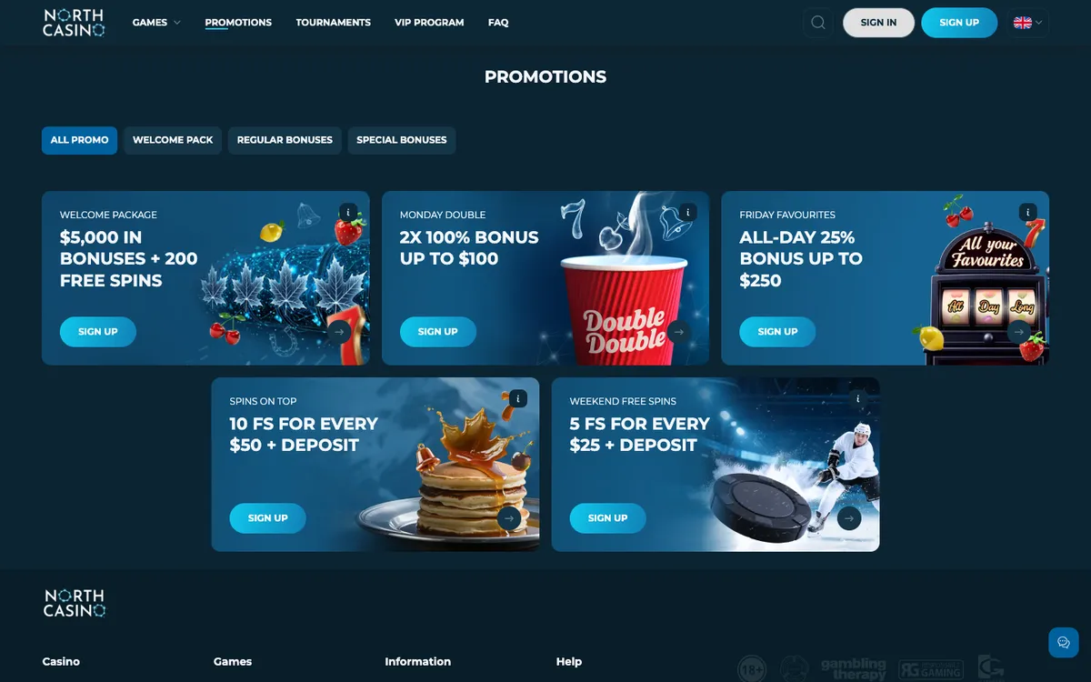 North Casino — «Акции», снято из страны Финляндия