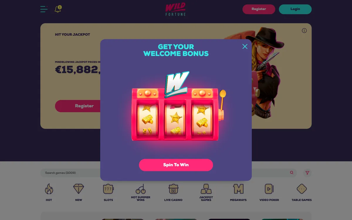 Wildfortune Casino — «Главная», снято из страны Южно-Африканская Республика