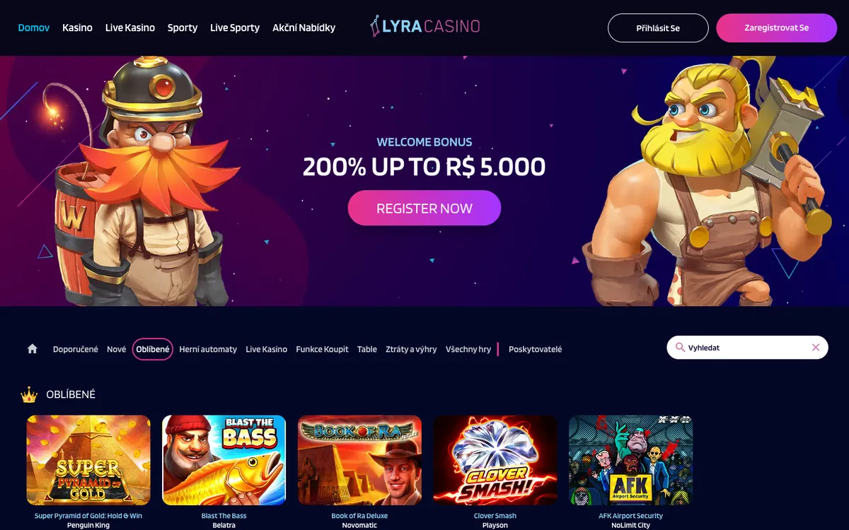 LyraCasino — Promotions, captured from Czechia