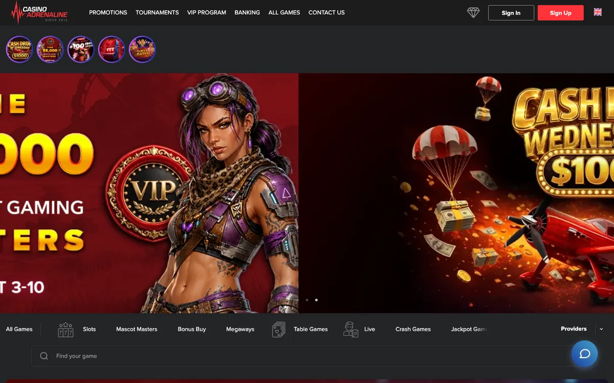 Casino Adrenaline — «Главная», снято из страны Южно-Африканская Республика