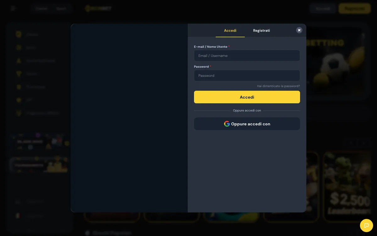Cocobet Casino — Payments, captured from Italy