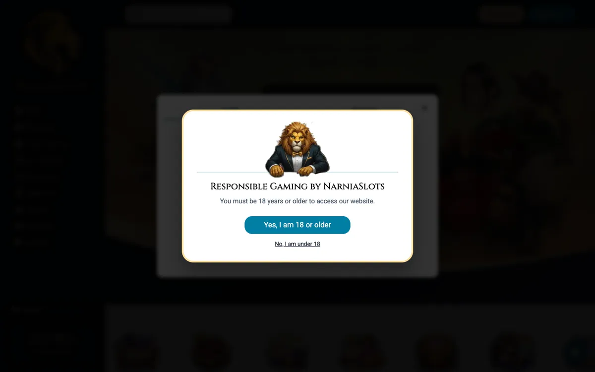NarniaSlots Casino — Sign-up, captured from Japan