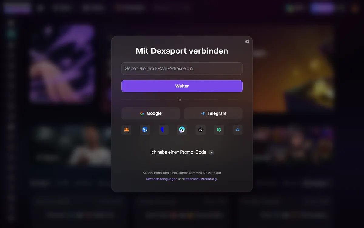 Dexsport Casino — Home page, captured from Austria