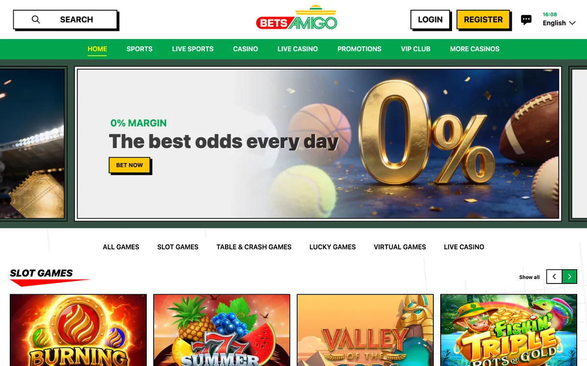 Betsamigo Casino — «Главная», снято из страны Португалия