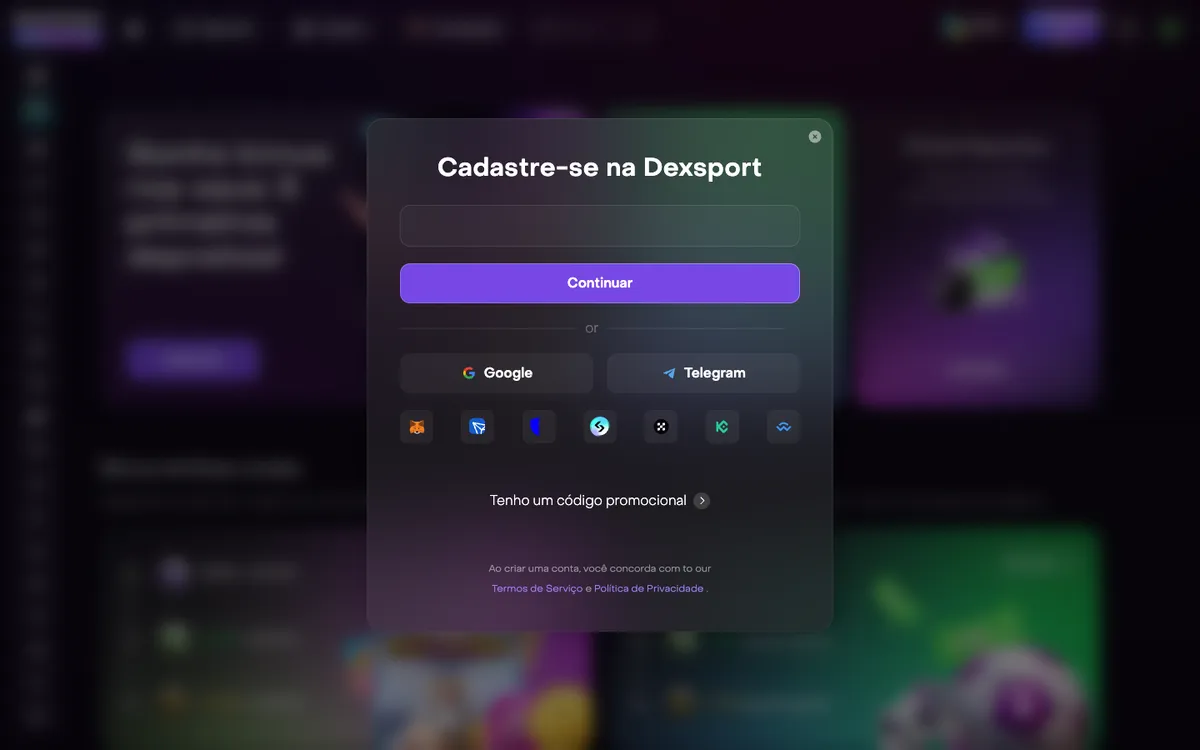 Dexsport Casino — Promotions, captured from Brazil