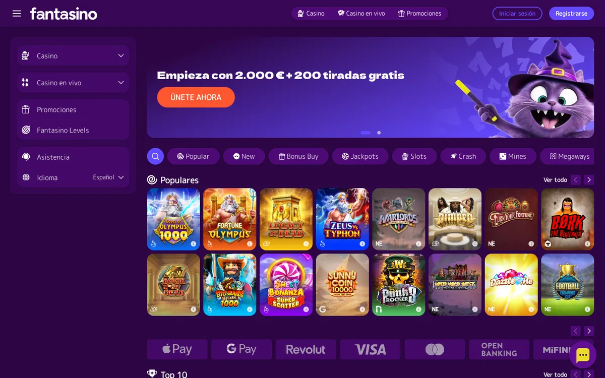 Fantasino Casino — Payments, captured from Argentina
