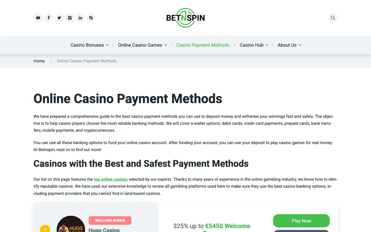Bet N' Spin Casino — «Платежи», снято из страны Аргентина