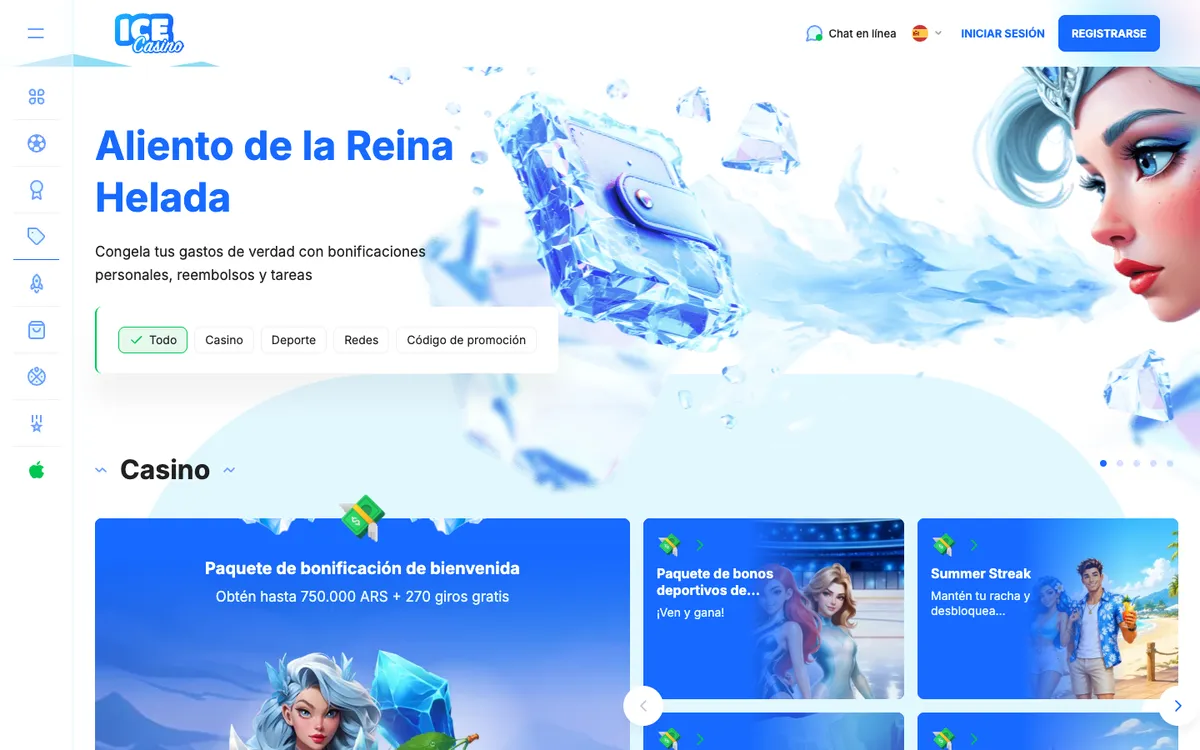Ice Casino — Promotions, captured from Argentina