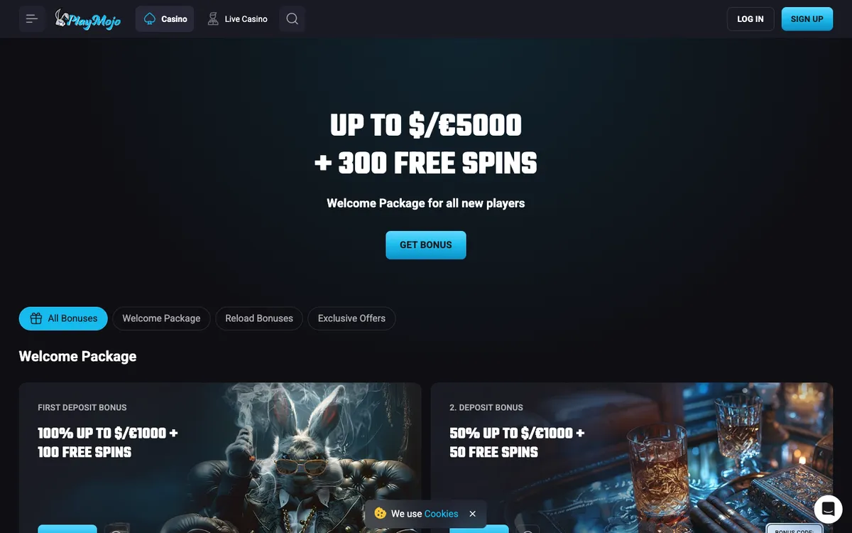 PlayMojo Casino — «Акции», снято из страны Бразилия