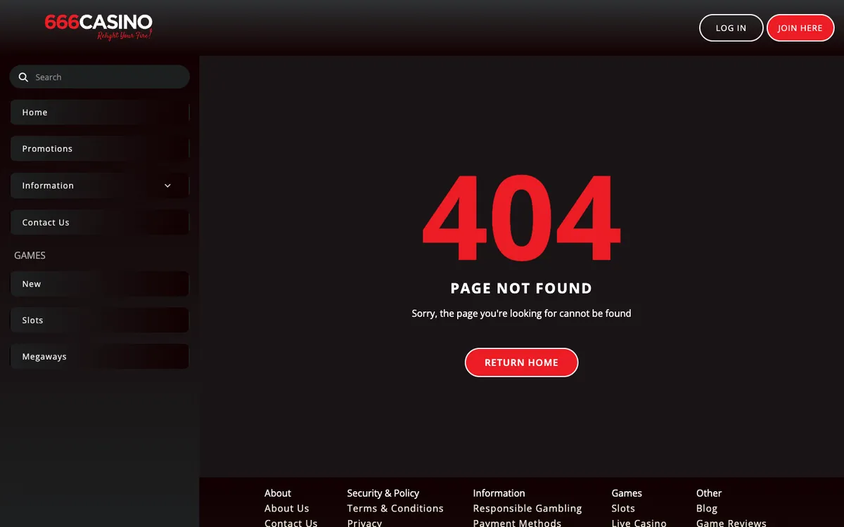 666 Casino — Payments, captured from United Kingdom