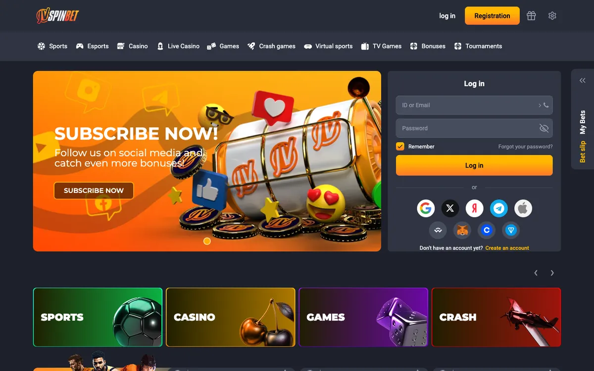 JVSPINBET Casino — «Регистрация», снято из страны Новая Зеландия