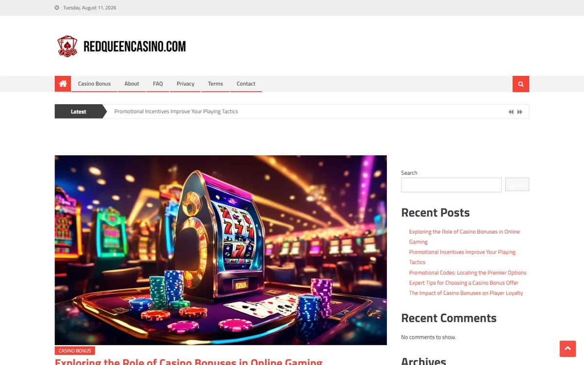 Red Queen Casino — «Главная», снято из страны Канада