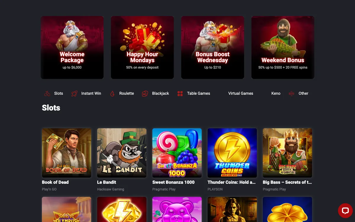 Riviera Casino — Home page, captured from Australia