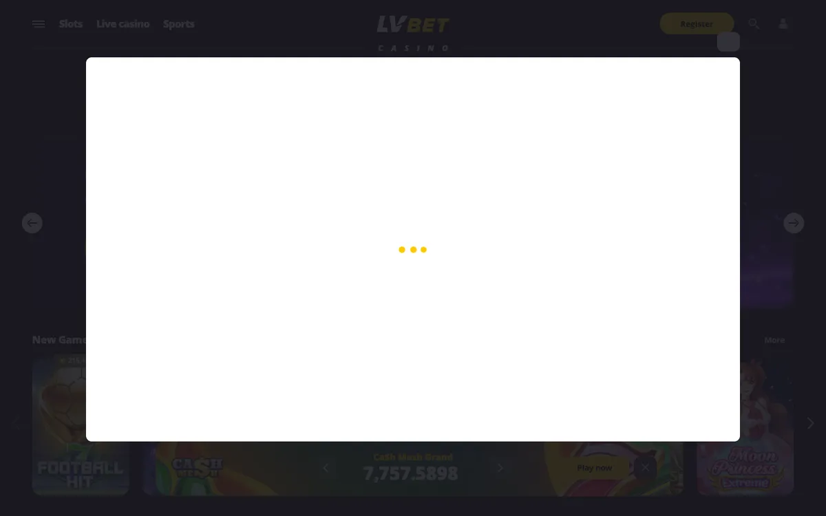 LV BET Casino — Sign-up, captured from Portugal