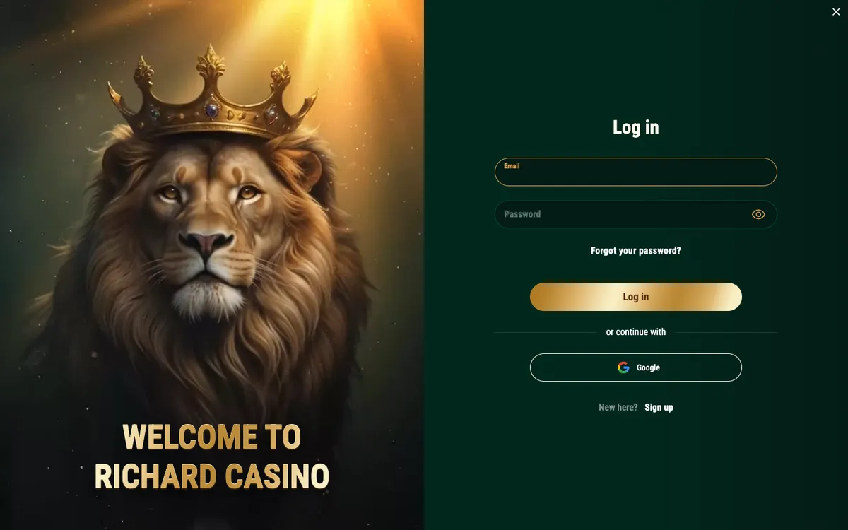 Richard Casino — Sign-up, captured from Japan