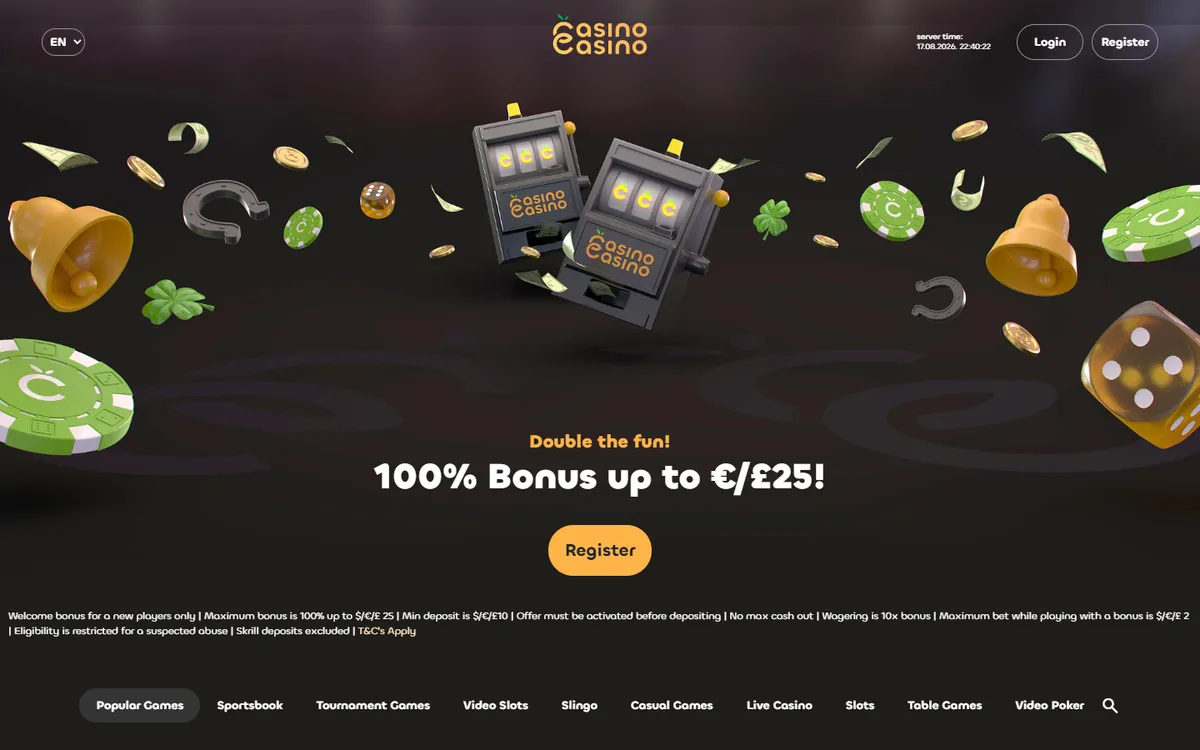 CasinoCasino — Home page, captured from Canada
