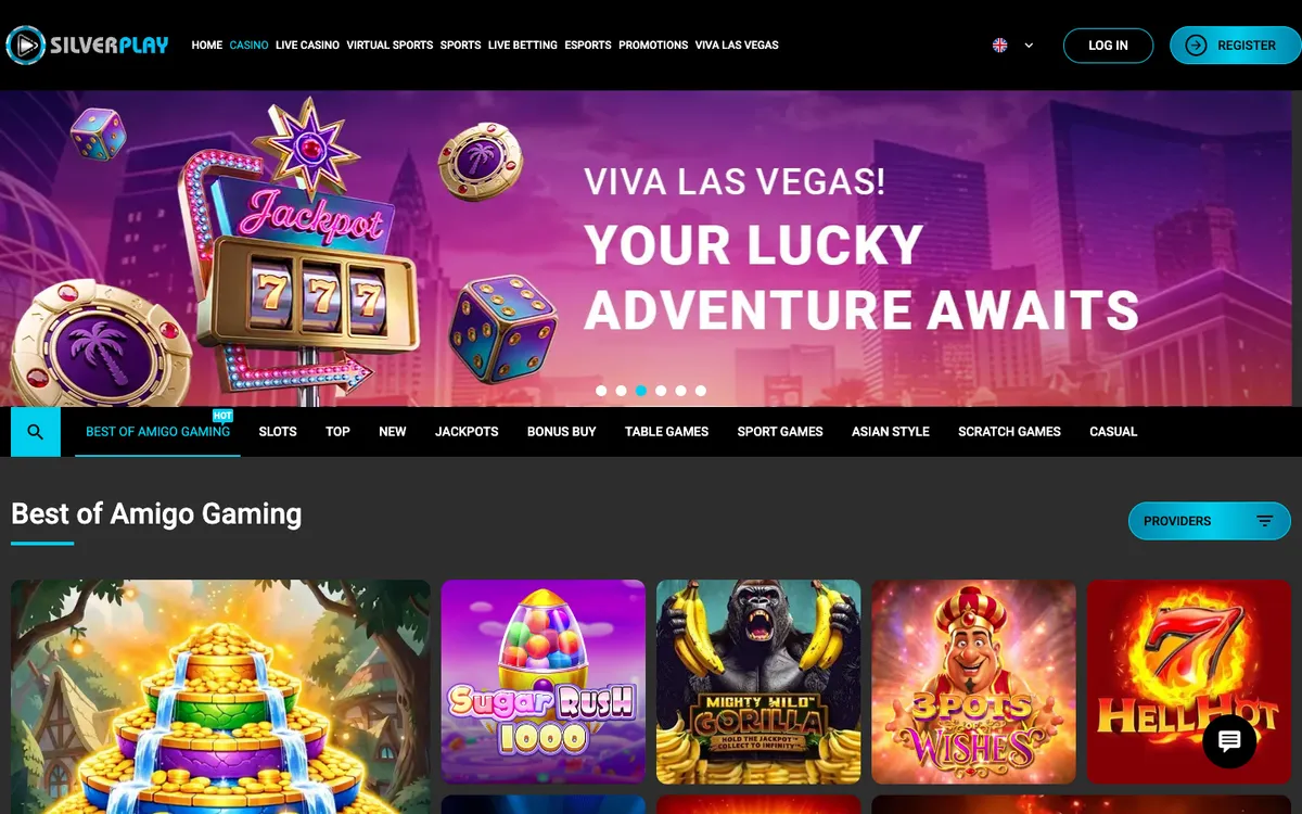 Silverplay Casino — «Главная», снято из страны Бельгия