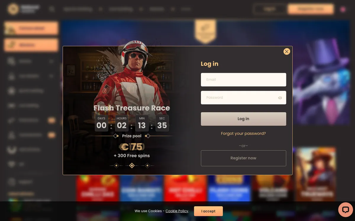 National Casino — Sign-up, captured from South Africa