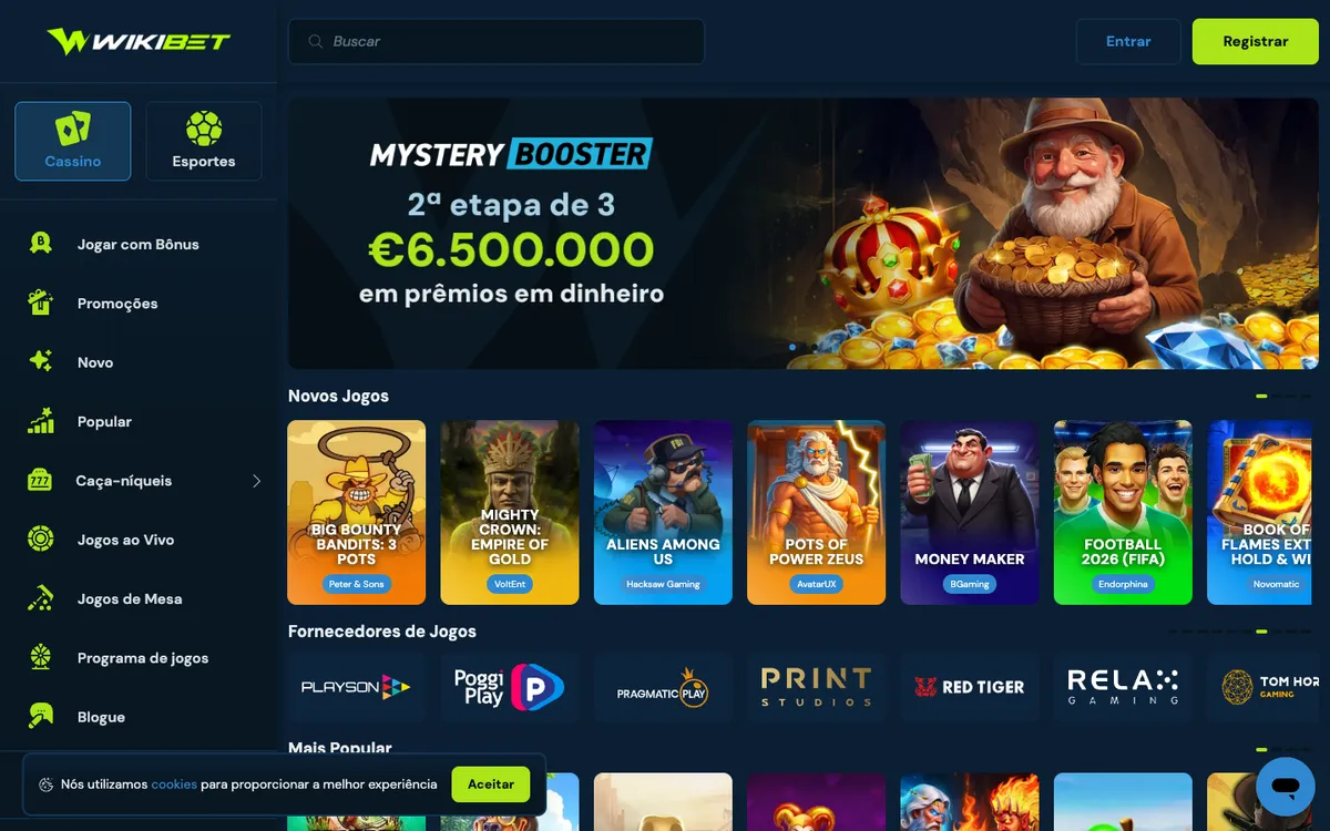 Wikibet Casino — Home page, captured from Indonesia