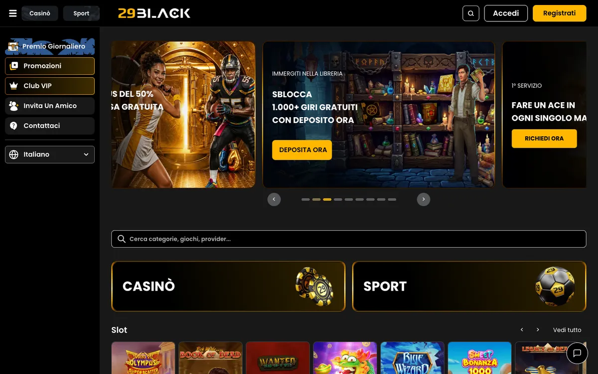 29Black Casino — «Главная», снято из страны Италия