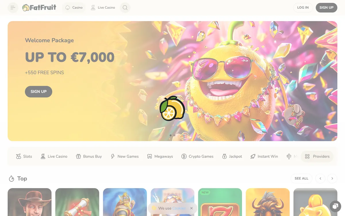 FatFruit Casino — «Регистрация», снято из страны Португалия