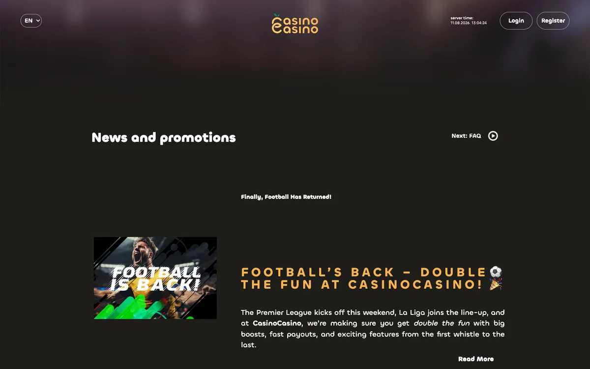 CasinoCasino — Promotions, captured from United Kingdom