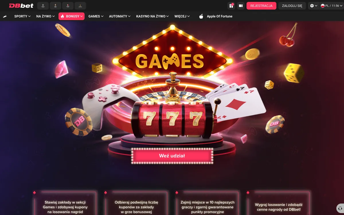 DBbet Casino — Promotions, captured from Poland