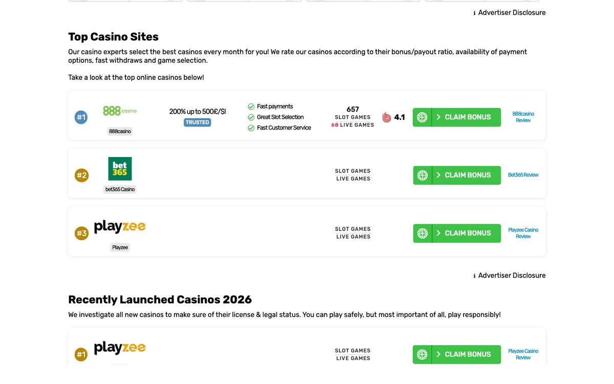 Betspin Casino — Home page, captured from Canada
