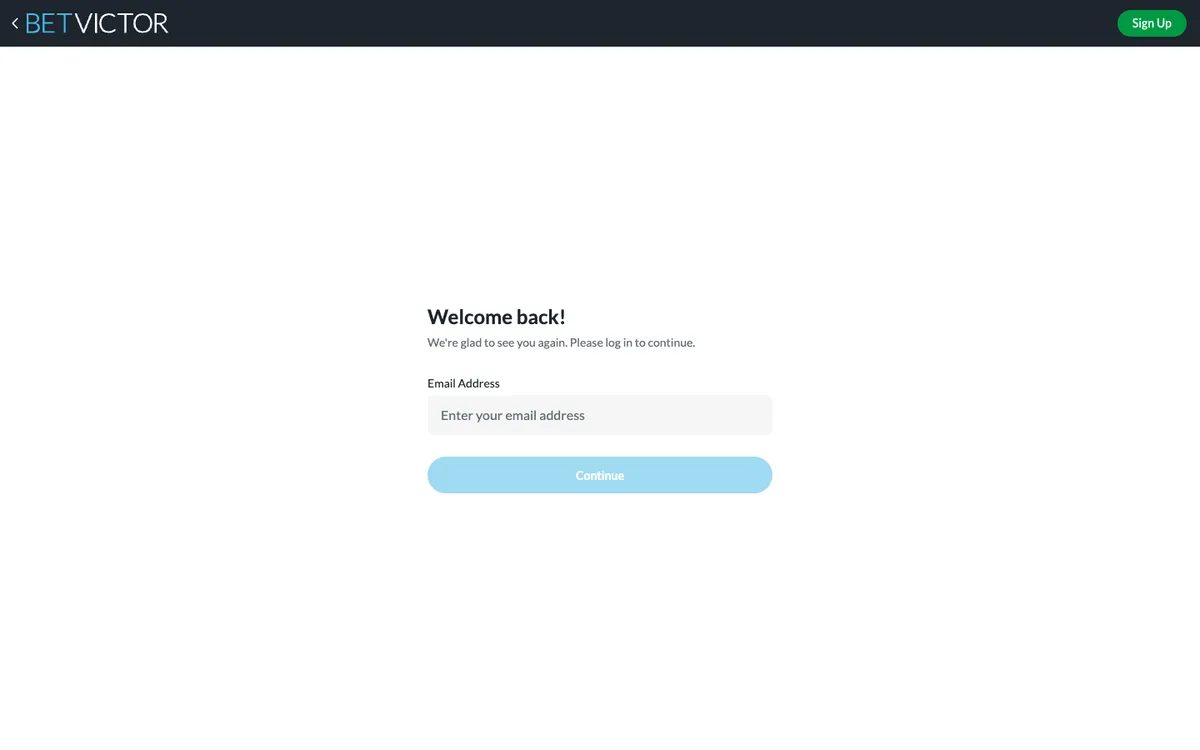 Betvictor Casino UK — Sign-up, captured from United Kingdom