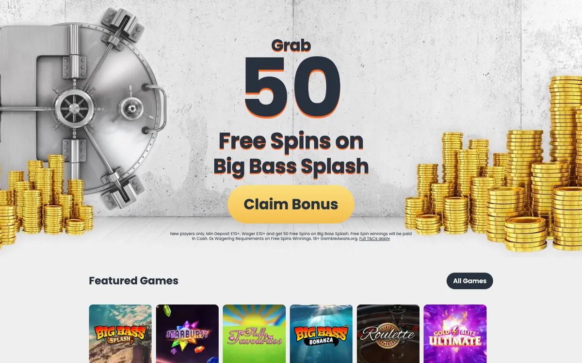 Loot Casino — «Главная», снято из страны Великобритания
