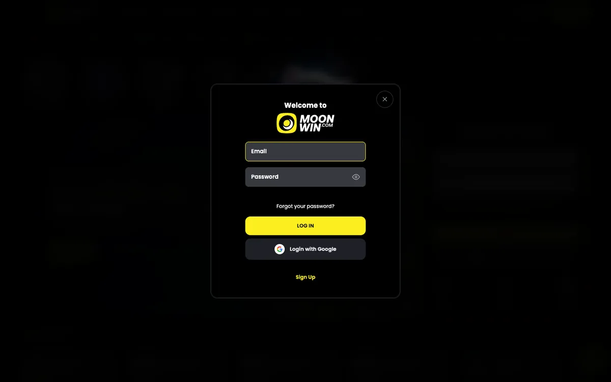 Moonwin Casino — Sign-up, captured from Canada