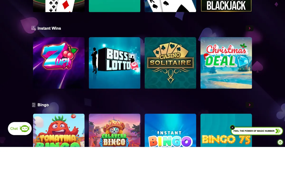 WinTrillions Casino — Home page, captured from Austria