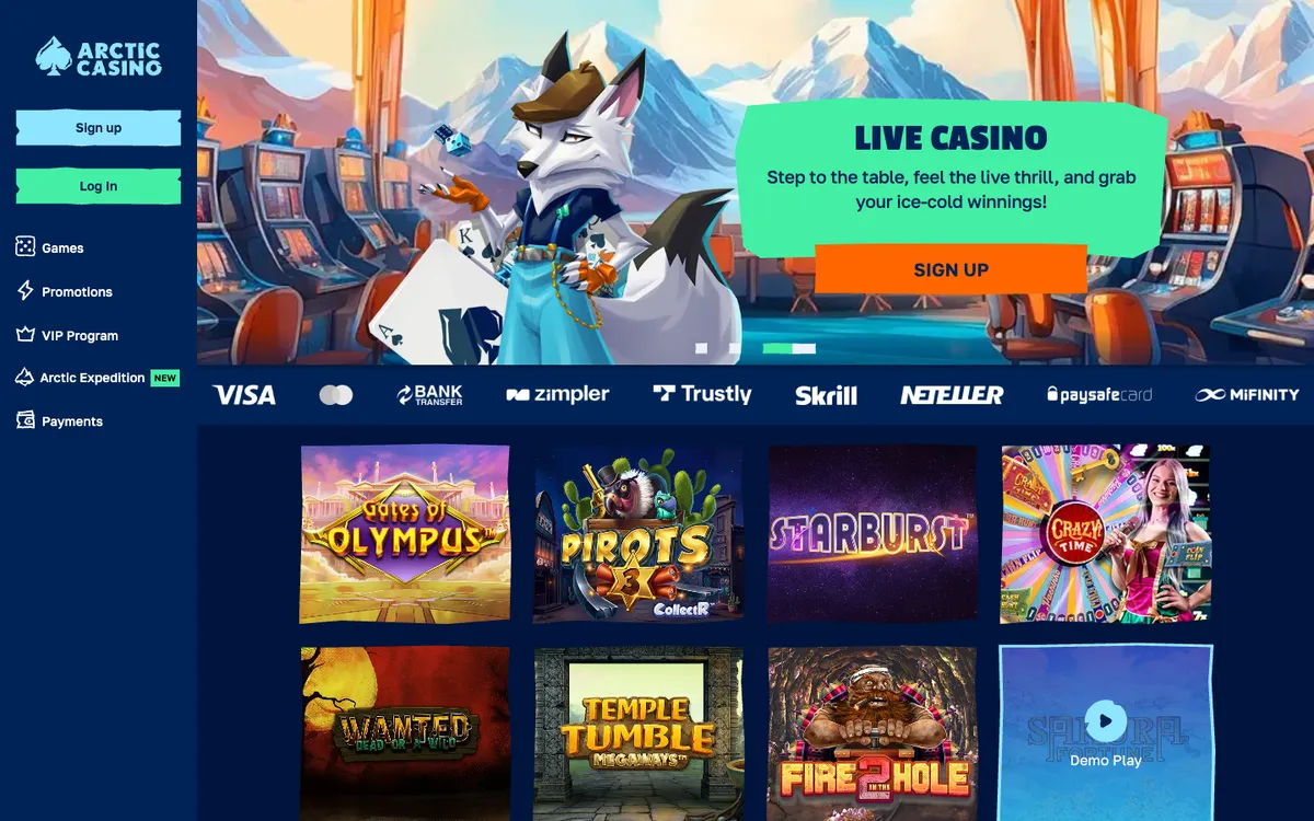 Arctic Casino — «Главная», снято из страны Бельгия