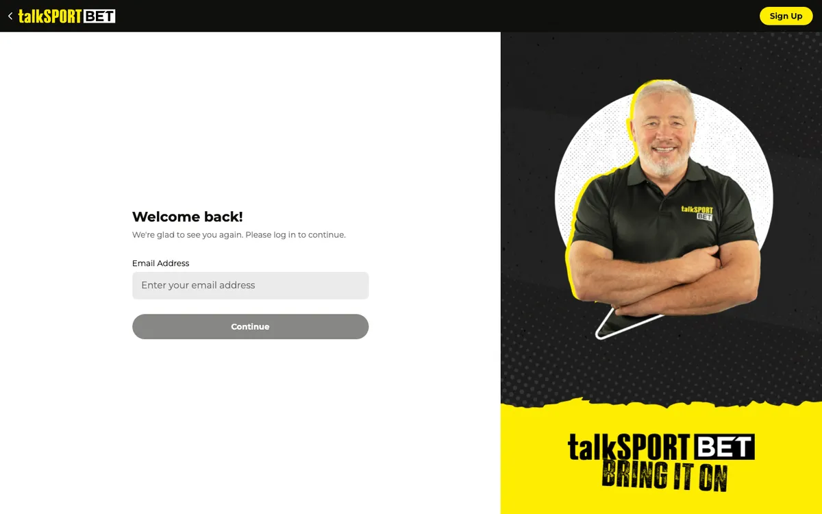 TalkSport Bet Casino — Sign-up, captured from United Kingdom