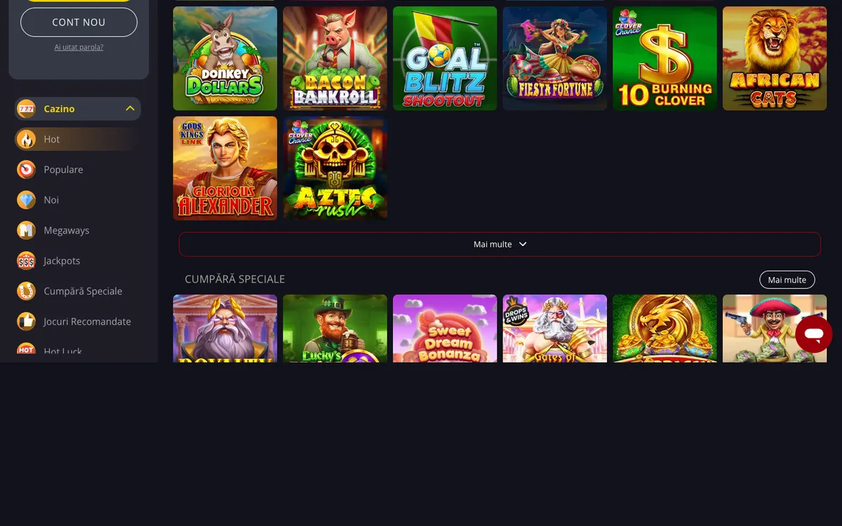 Magnumbet Casino — Home page, captured from Romania