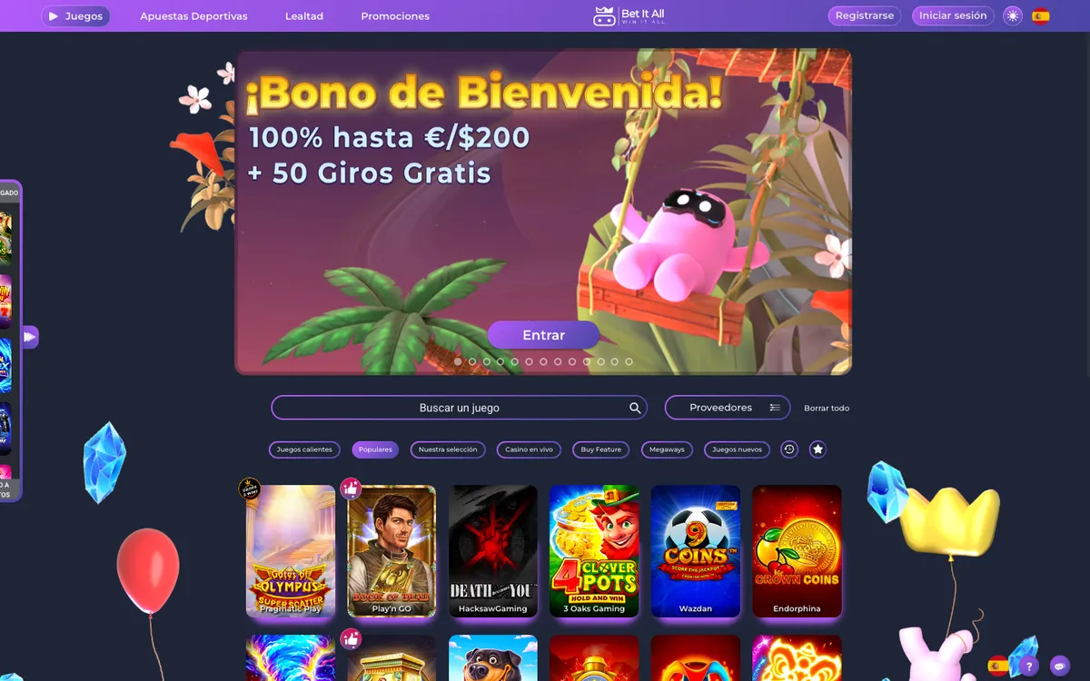 Bet It All Casino — «Главная», снято из страны Мексика