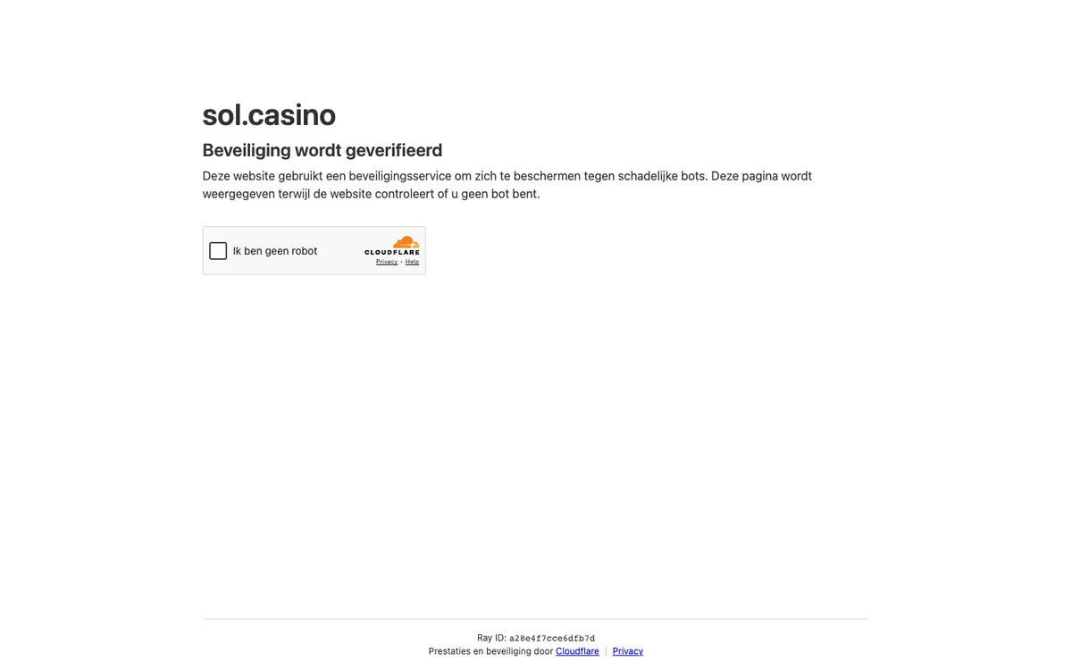 Sol Casino — Home page, captured from Belgium