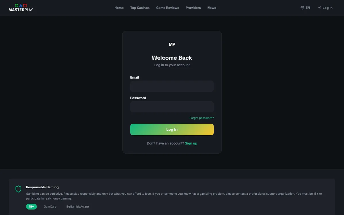 MasterPlay Casino — Sign-up, captured from United Arab Emirates