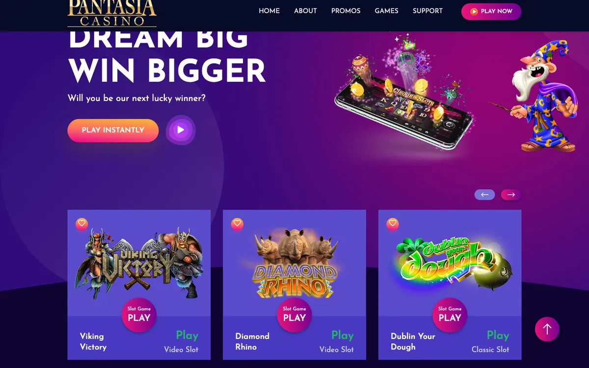 Pantasia Casino — «Главная», снято из страны Южно-Африканская Республика