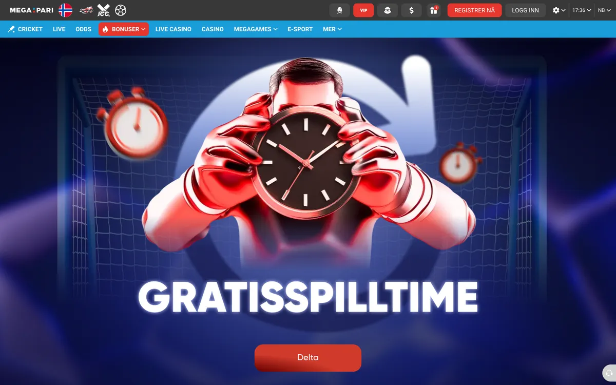 Megapari Casino — «Акции», снято из страны Норвегия