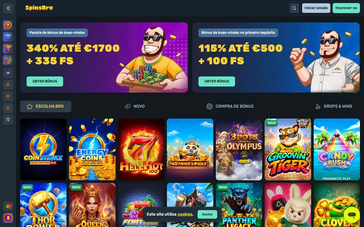 SpinsBro Casino — «Главная», снято из страны Португалия