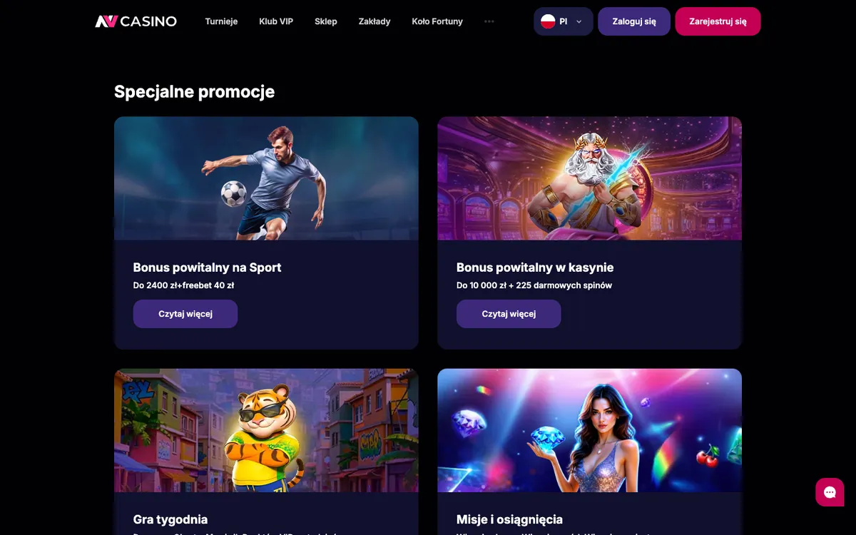 NV Casino — «Акции», снято из страны Польша
