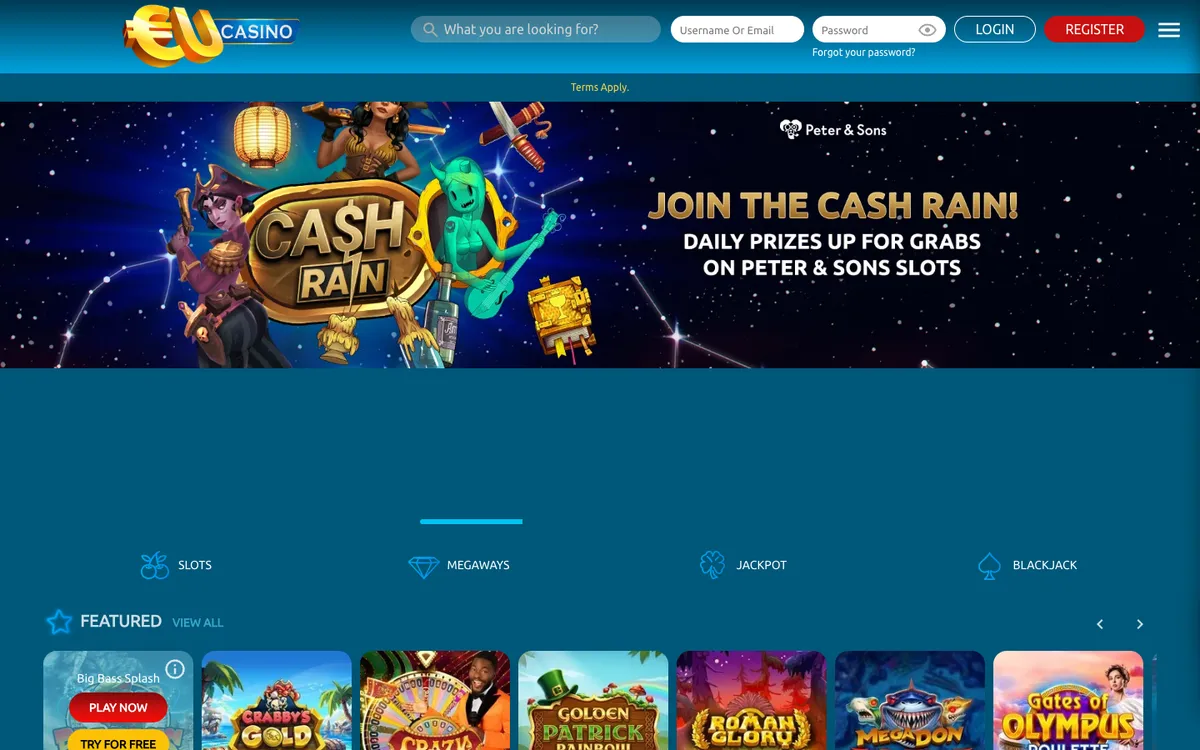 EUcasino — «Платежи», снято из страны Финляндия