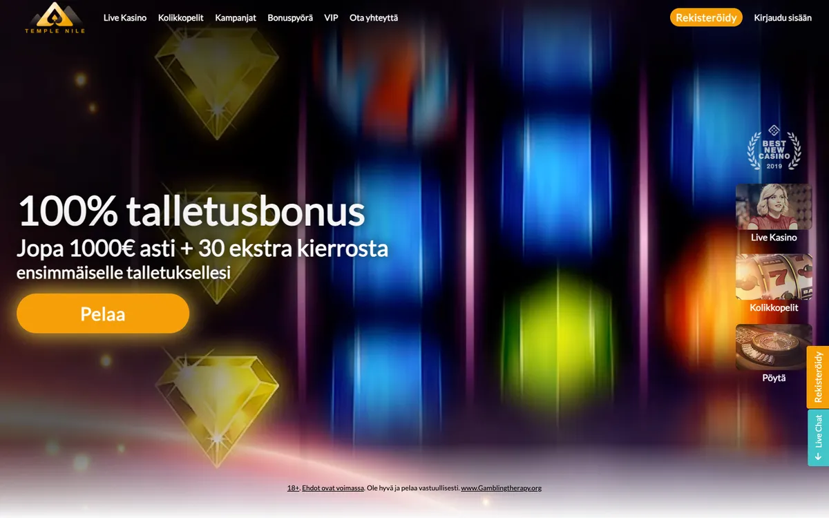 Temple Nile Casino — «Главная», снято из страны Финляндия