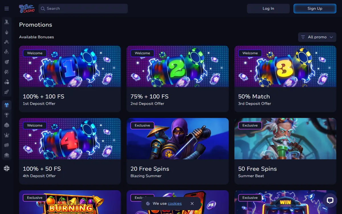 7BitCasino — «Акции», снято из страны Канада