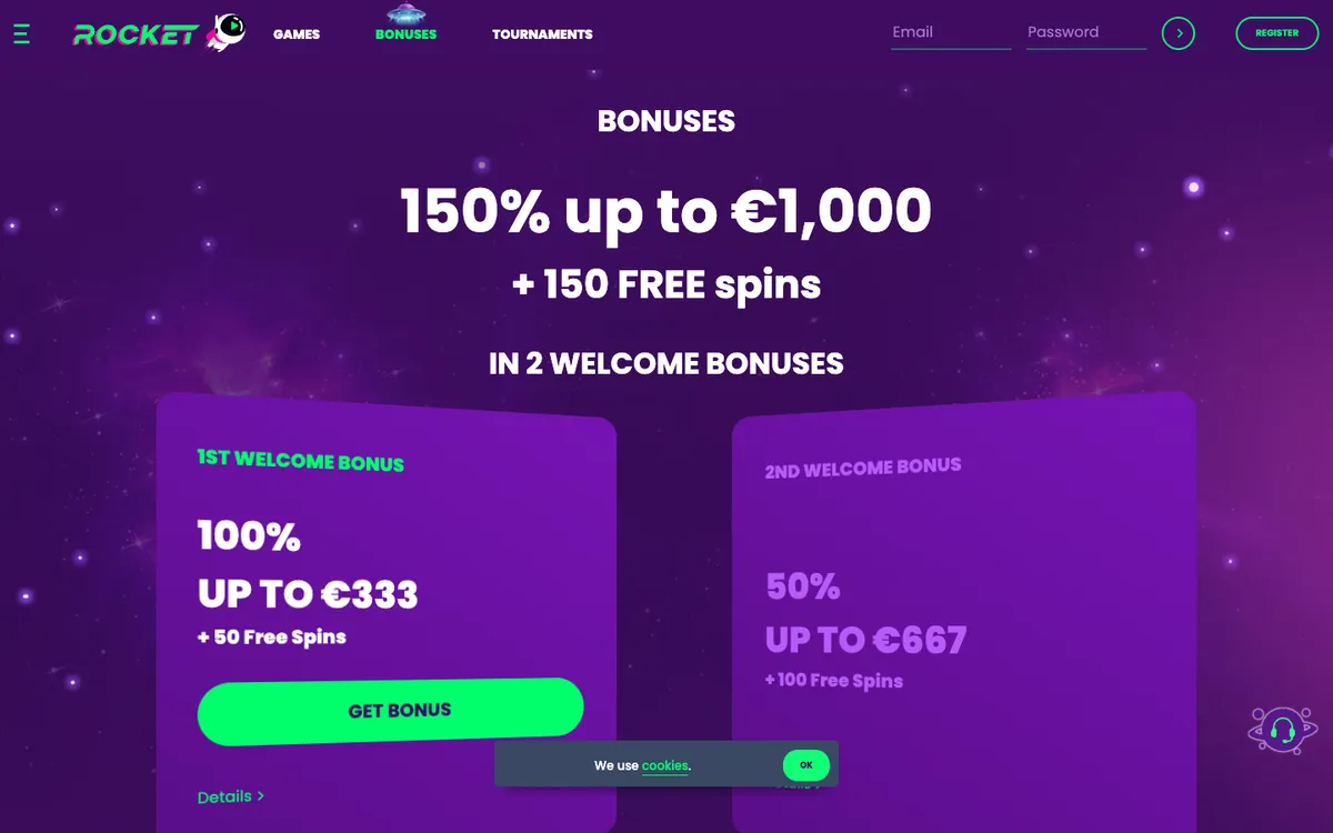 Casino Rocket — «Акции», снято из страны Новая Зеландия