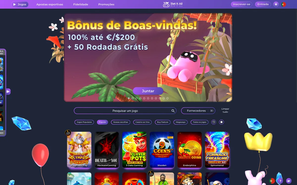 Bet It All Casino — «Главная», снято из страны Бразилия