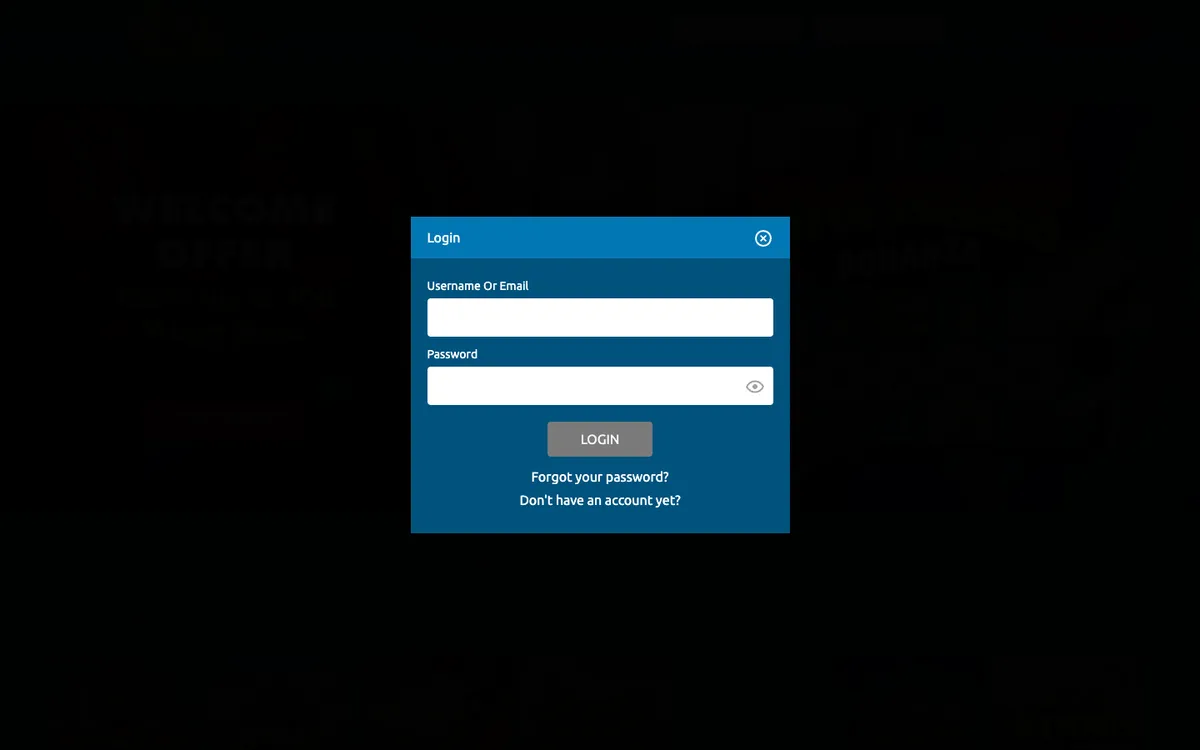 EUcasino — Sign-up, captured from Belgium