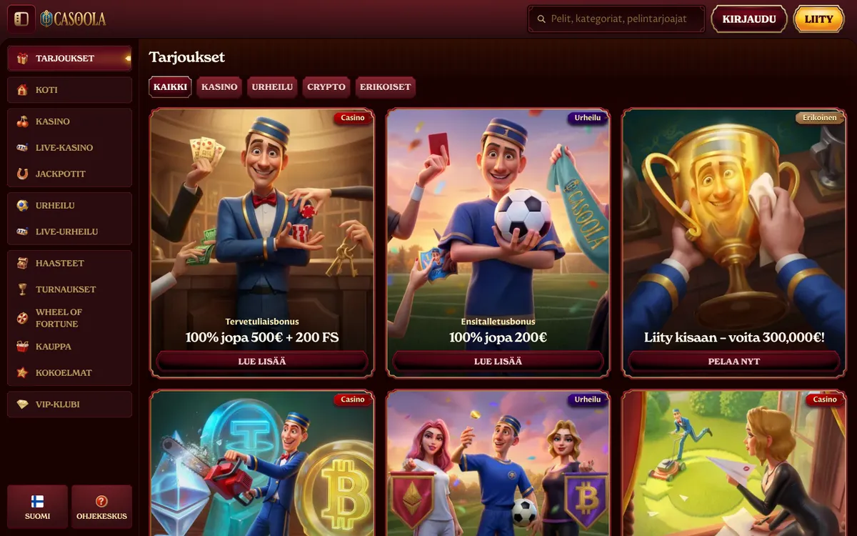 CasoolaCasino — Promotions, captured from Finland