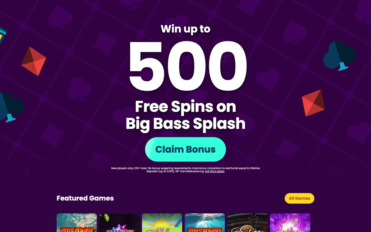Slots Royale Casino — Home page, captured from United Kingdom